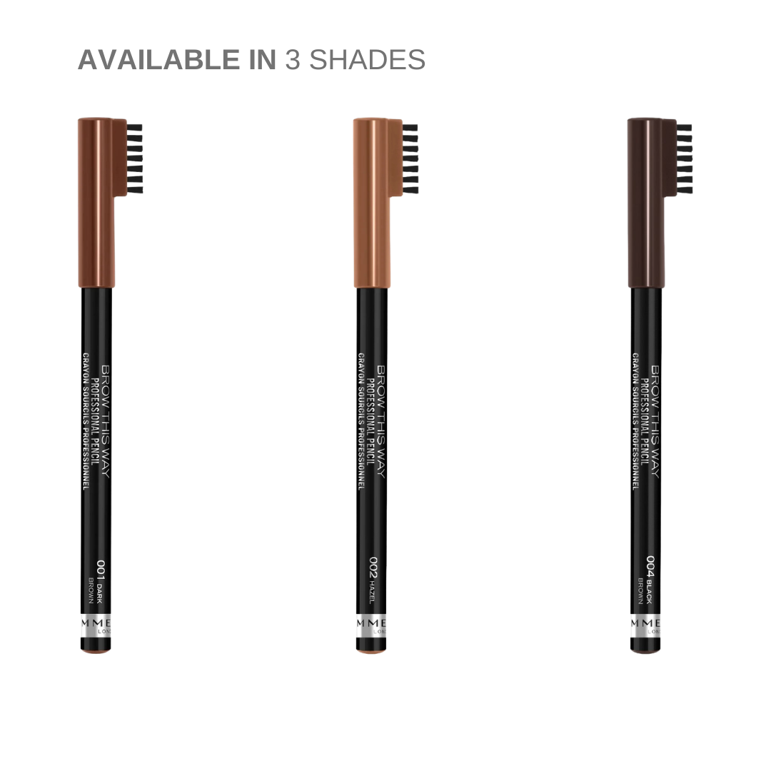 Rimmel London Brow This Way Professional Eyebrow Pencil with Brush Comb