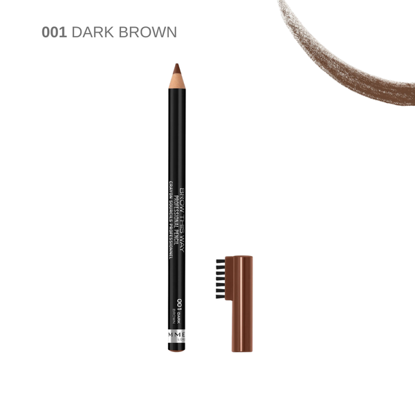 Rimmel London Brow This Way Professional Eyebrow Pencil with Brush Comb