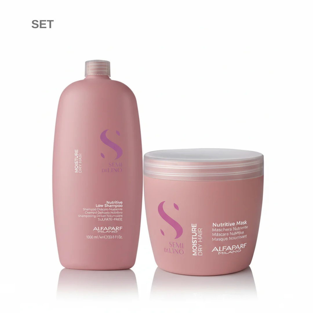 Alfaparf Semi Di Lino Moisture Nutritive Shampoo & Mask Set